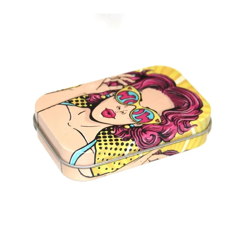 Cigarette Case Box Tobacco Storage humidor rolling paper box Jewelry Candy Coin Key Organizer Metal Tin Flip Gift Sealed