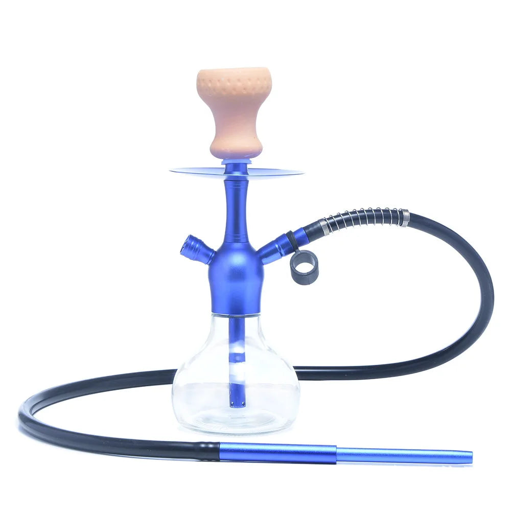 Glass Hookah Set Chicha Shisha Pipe Narguile Completo with Black Bag Hose Bowl Tongs Charcoal Tray Cachimba Pipa Nargile