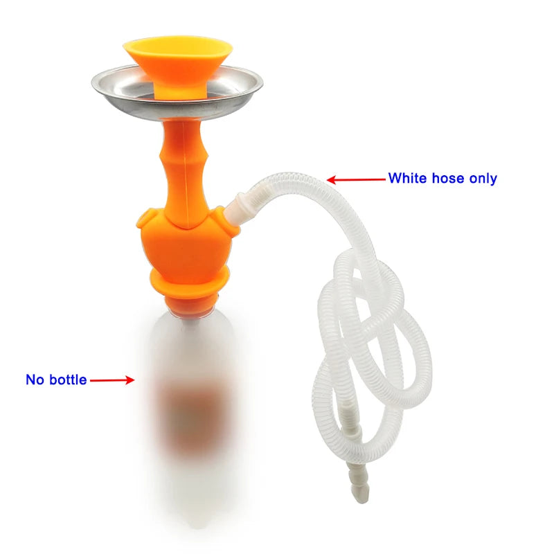 Hookah Liquor Bottle Silicone Kit Flavor Smoking Set Whiskey Glass Vodka Champagne Water Pipe Hiking Hookha Stem Travel Nargileh