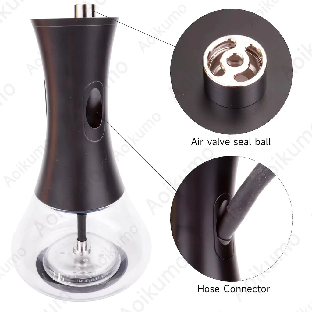 EHUKA Electric Hookah Set Portable Multifunctional Shisha Stainless Acrylic Hookah High Quality Shisha with LED Display