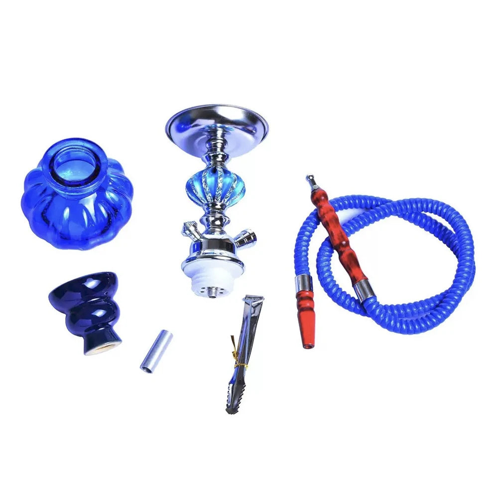 11inch Arabian Hookah Set Glass Base Ceramics Bowl Shisha Single Hose pipe Travel Kit Ceramic Bowl Accessories Birthday Gift Hom