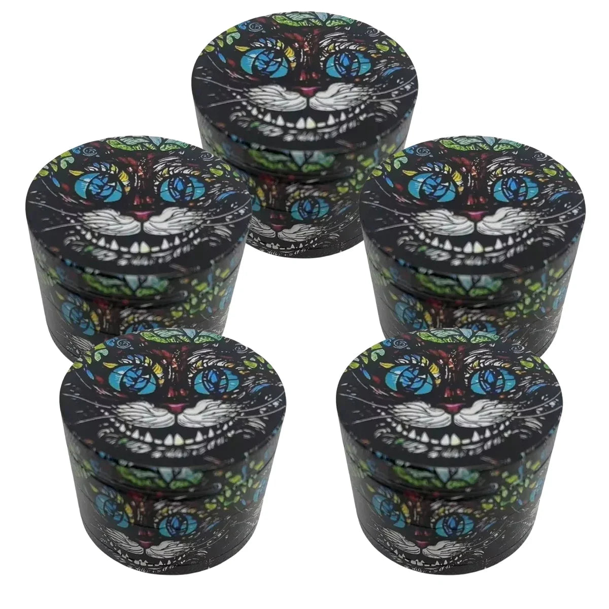 50/63mm Cat Herb Grinder 4-Layers Manual Spice Pepper Mill Salt Mortar Grass Raw Tobacco Grinder Cigarette Smoking Accessories