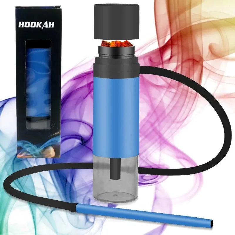 Acrylic Car Smoking Pipe Hookah Set with Ceramic Tobacco Bowl  Cigarette Holder Complete Narguilhe Portable Shisha for Gift