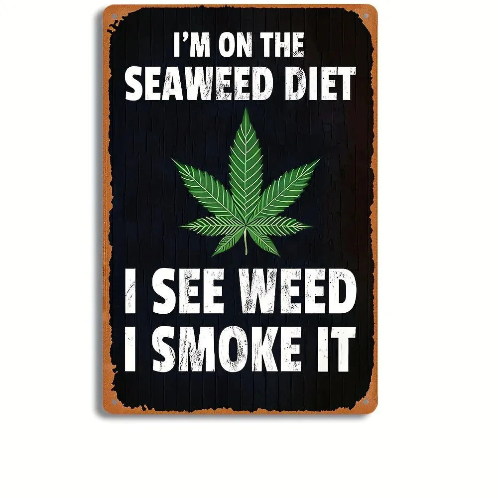 Vintage Weed Limit 420 Posters Metal Iron Tin Sign Plaque Plate for Garage Club Man Cave Bar Home Hotel Cafe Wall Decor Painting