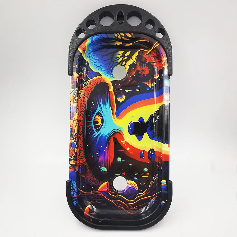 9 x 4 inch Foldable Rolling Tray Set with Loader Filler Brush King Size Fold Rolling Tray Machine Stand Tools