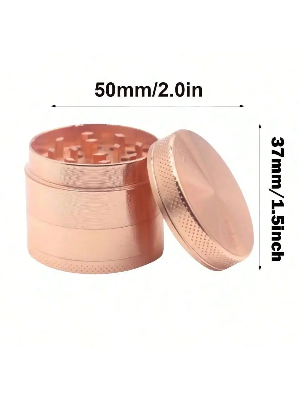 2inch Metal Herb Grinder 4-layer Manual Spice Mill Pepper Mortar Crusher Raw Grass Tobacco Grinder Smoking Cigarette Accessories
