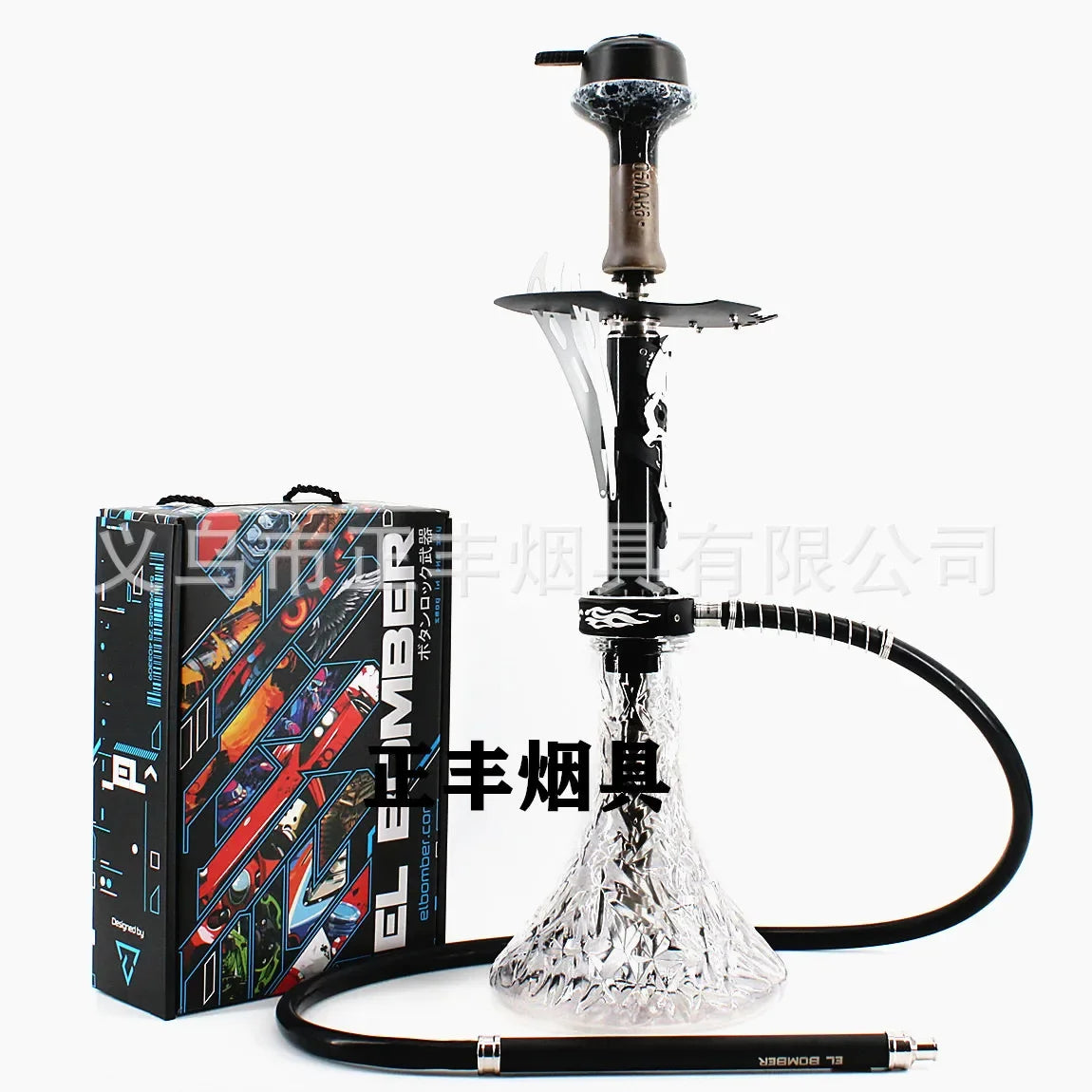 CHKJ El Bomber Apocalypse Hookah Shisha Set with Glass Vase Gift Packing European Style