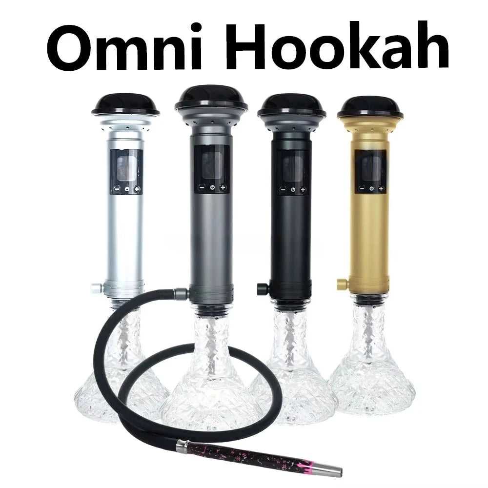 15.75 Inches 20000mAh Aluminum Shisha Boby Premium Electric Luxury Hookah Gift Set