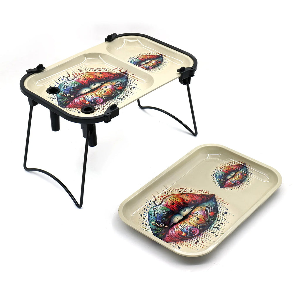 Hot Large Tinplate Cigarette Rolling Tray Set Portable Horn tube Filler Operator Table Smoking Set