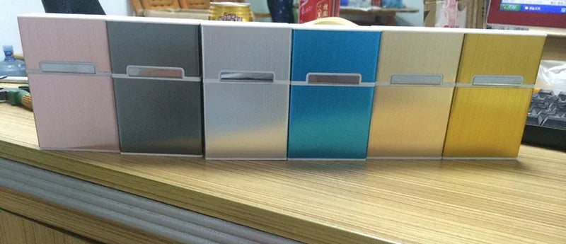 1PC Smoking Cigarettes Aluminum Cigarette Case Cigar Tobacco Holder Pocket Box Storage Container Gift Box Hot Sale