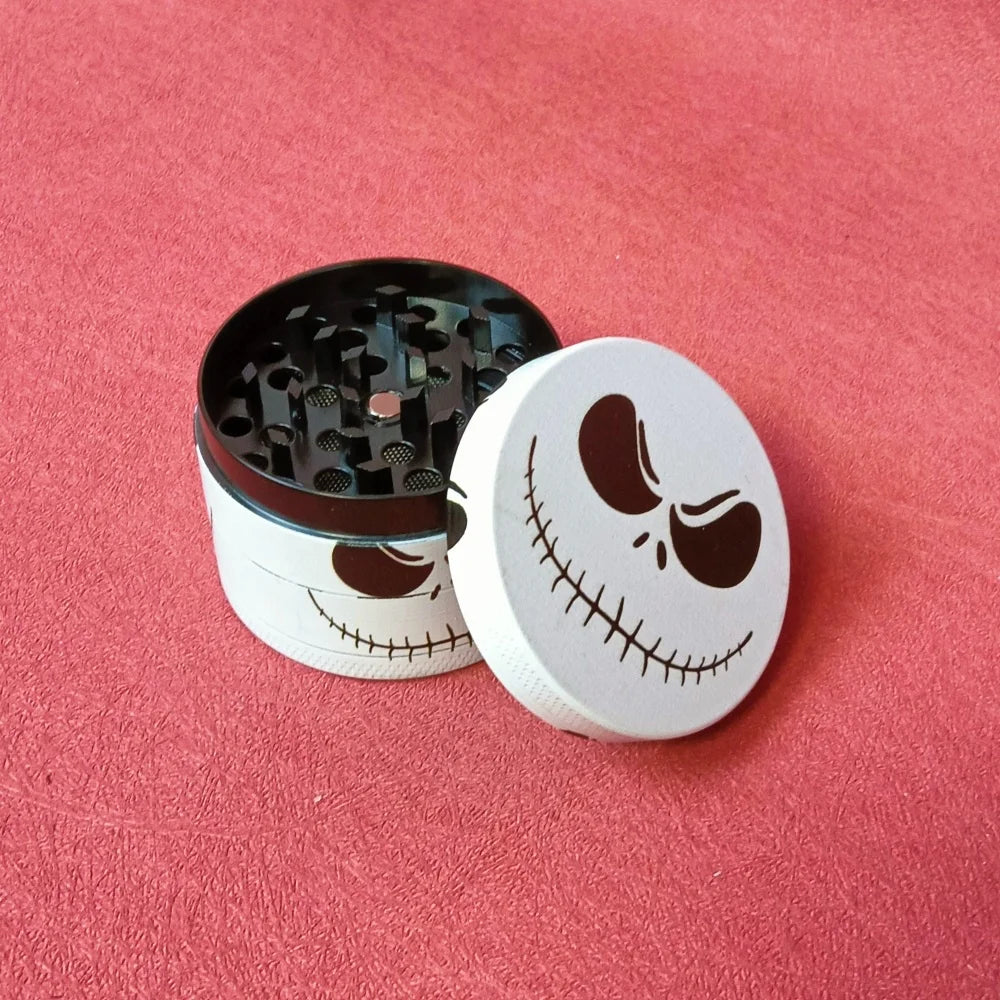 2inch Jack Skellington Herb Grinder Metal 4layer Manual Spice Pestle Mortar  Salt Tobacco Raw Grass Grinder Smoke Cigarette Tool