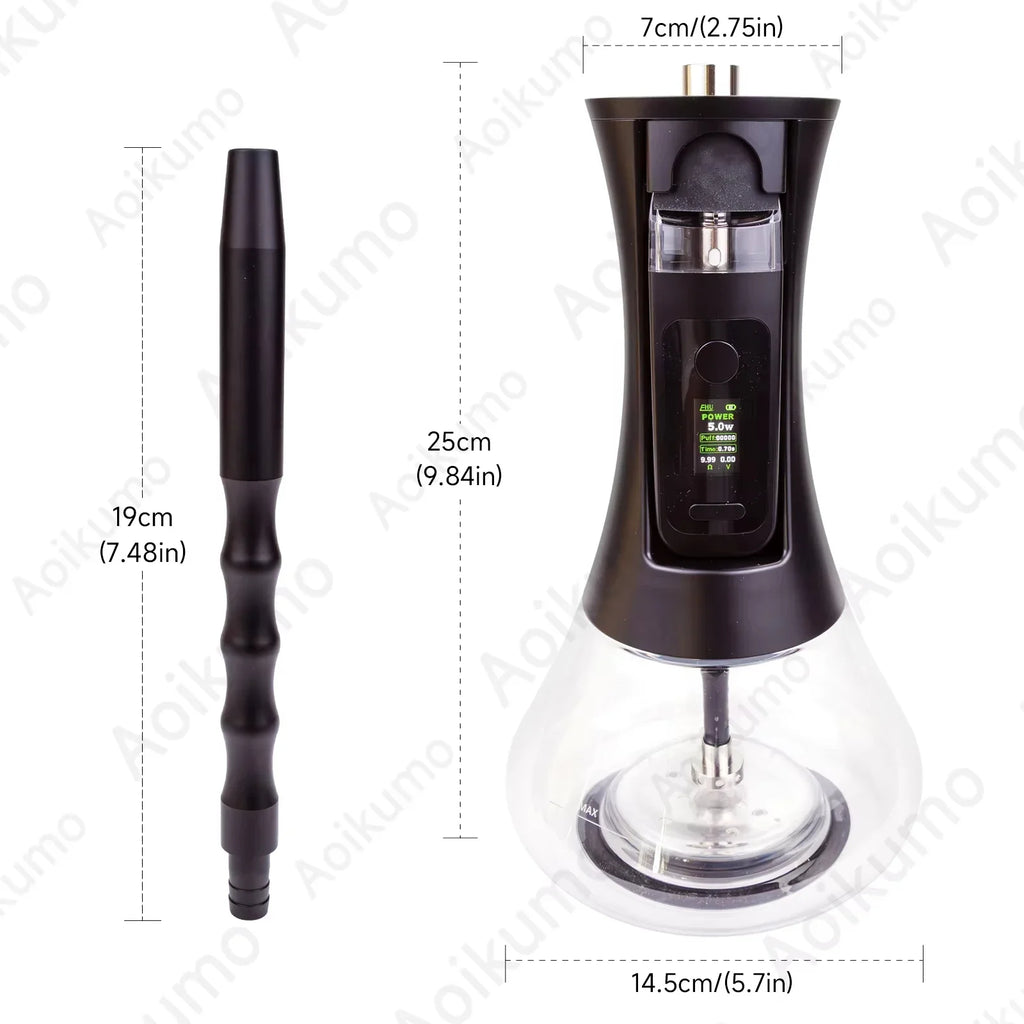 EHUKA Electric Hookah Set Portable Multifunctional Shisha Stainless Acrylic Hookah High Quality Shisha with LED Display